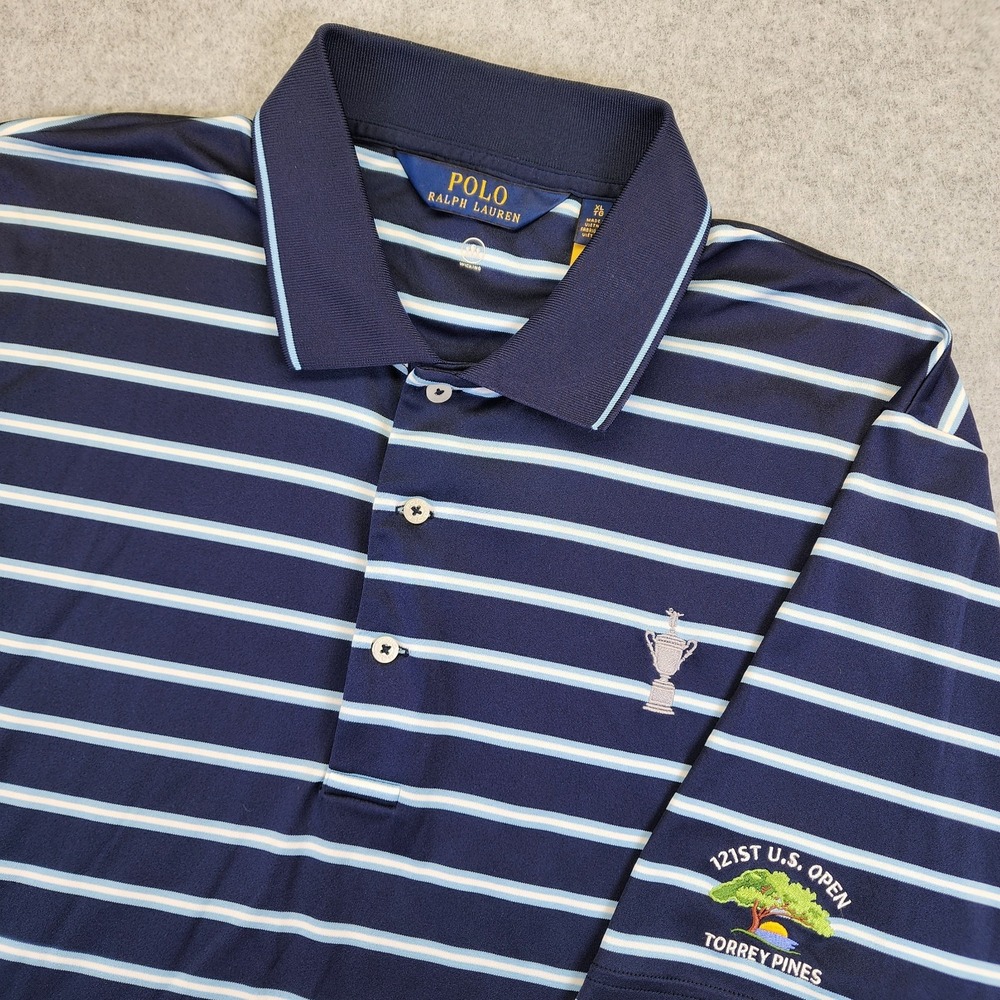 Polo Ralph Lauren Mens XL 121st US Open Torrey Pines Shirt Wicking Performance